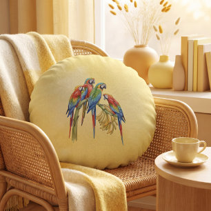 Parrot Round Pillow