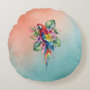 Parrot Round Pillow