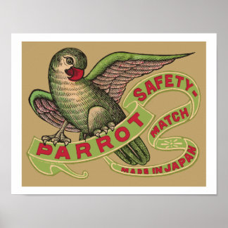 Parrot Safety Matches Poster