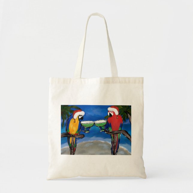 Parrot Santa Tote Bag (Front)