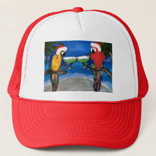 Parrot Santa Trucker Hat