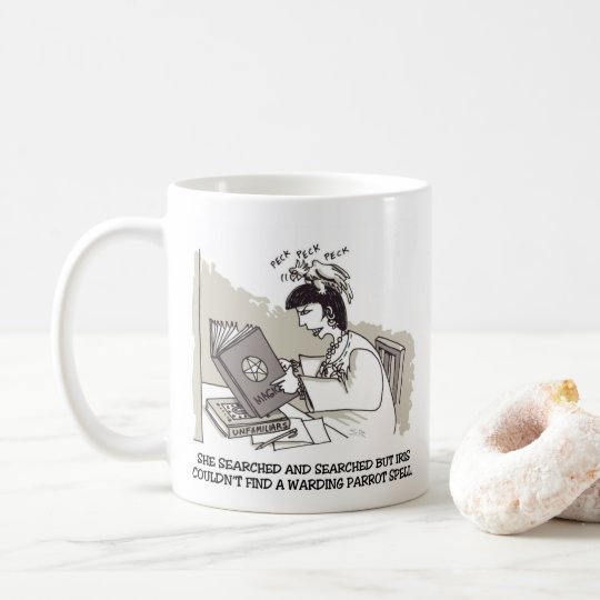 Parrot Spell right hand cartoon mug