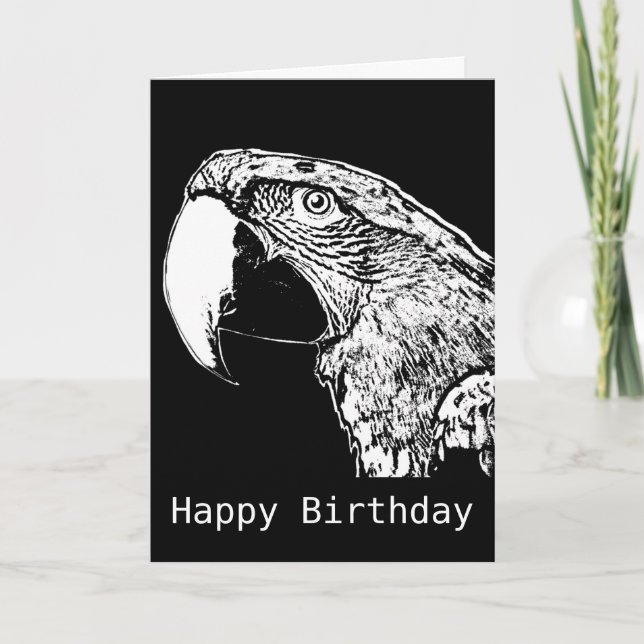 Parrot Squawk Bonne carte d'anniversaire (Devant)