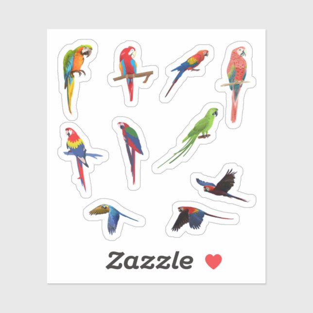 Parrot Stickers (Sheet)