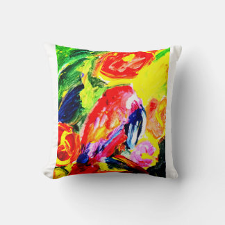 Parrot summer joy throw pillow