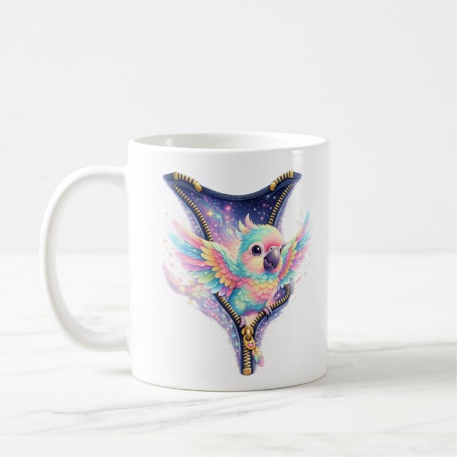 Parrot Through the Zipper Cosmic Cup (Left)