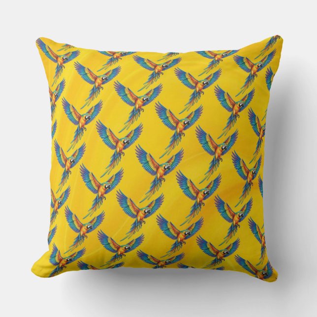 Parrot Throw Pillow (Front)