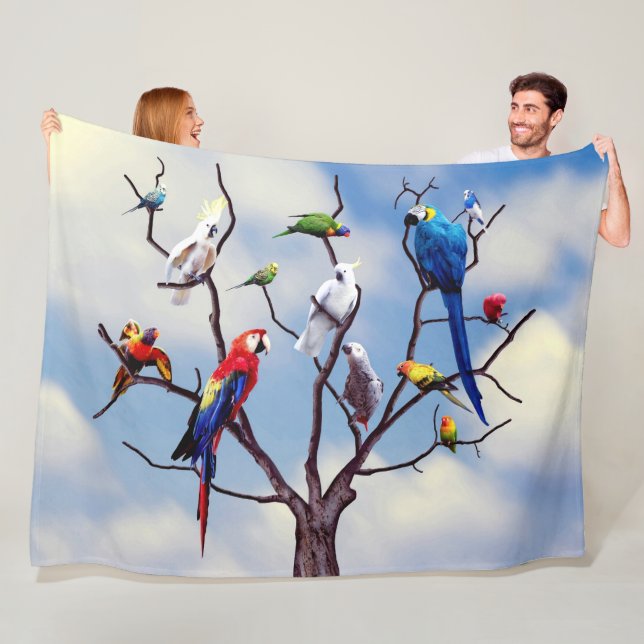 PARROT TREE FLEECE BLANKET (In Situ)
