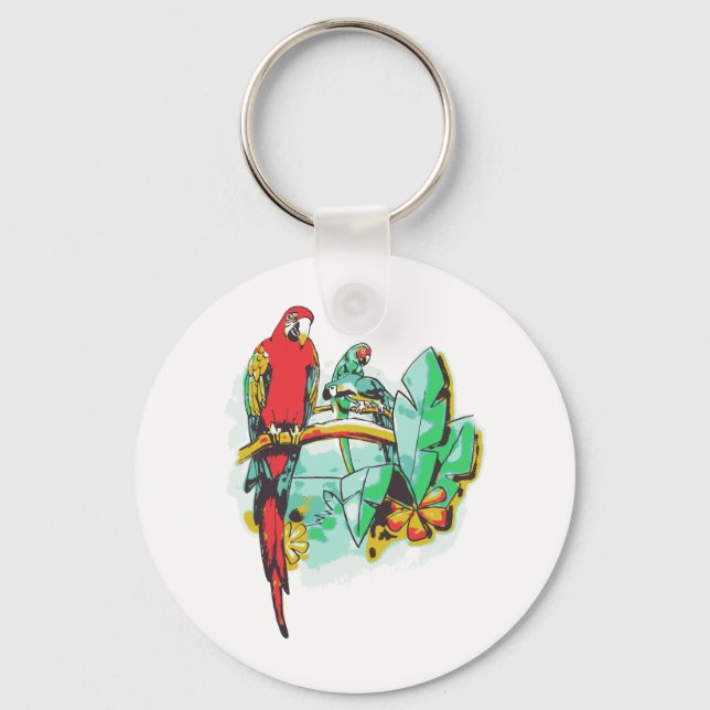 Parrot Trio Keychain (Front)