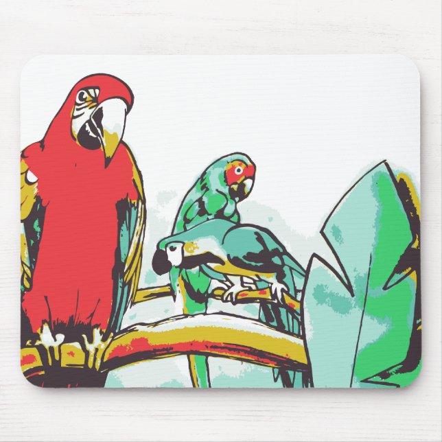 Parrot Trio Mouse Pad (Front)