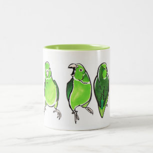 Parrot Trio Two-Tone Coffee Mug