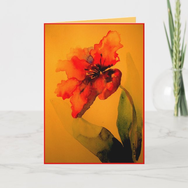 parrot tulip card (Front)