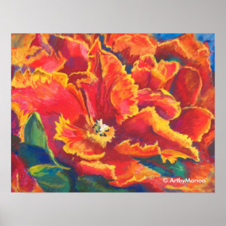 Parrot Tulip Dance Poster
