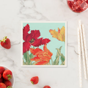Parrot tulip, Floral Napkin