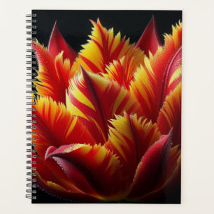 Parrot Tulip Floral Red and Yellow Planner
