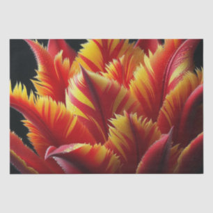 Parrot Tulip Floral Red and Yellow  Tissue Paper