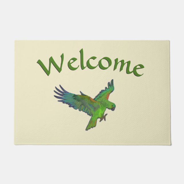 Parrot Welcome Doormat (Front)