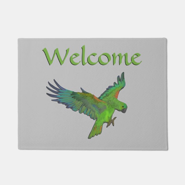 Parrot Welcome Doormat (Front)