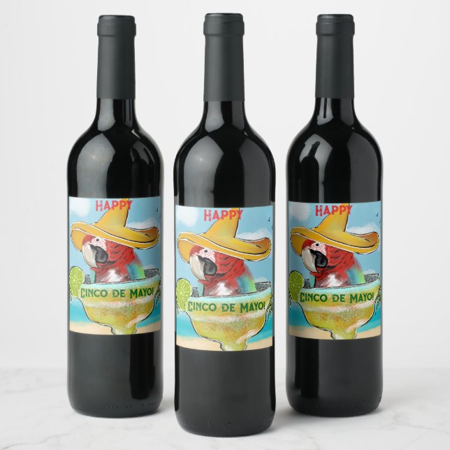 Parrot Wine Label (Bottles)