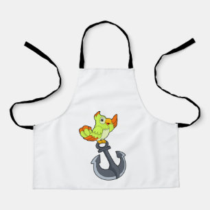 Parrot with Anchor Apron