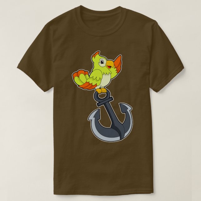 Parrot with Anchor T-Shirt (Design Front)