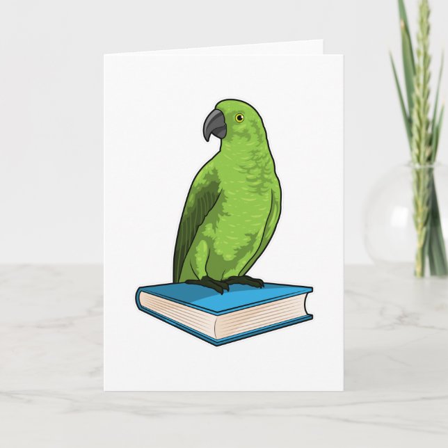 Parrot with Book Card (Front)