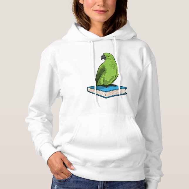 Parrot with Book Hoodie (Front)