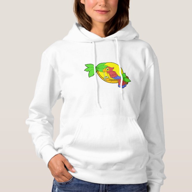 Parrot with Coconut Hoodie (Front)