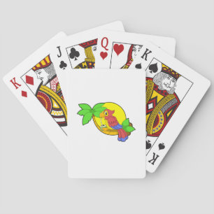 Parrot with Coconut Playing Cards