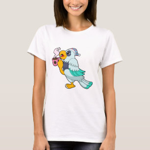 Parrot with Cup of Coffee T-Shirt