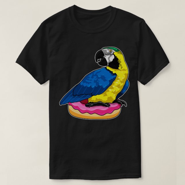 Parrot with Doughnut T-Shirt (Design Front)
