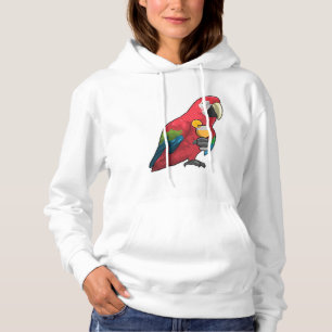 Parrot with Glass of Orange juice Hoodie