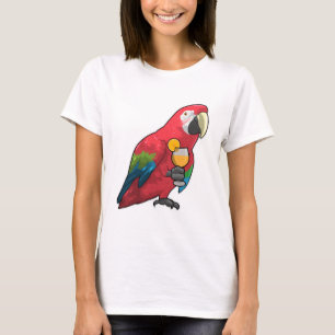 Parrot with Glass of Orange juice T-Shirt