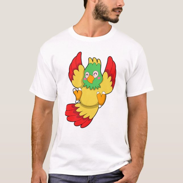 Parrot with green Head T-Shirt (Front)