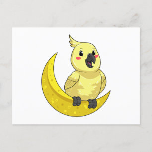 Parrot with Moon Postcard