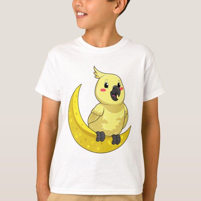 Parrot with Moon T-Shirt (Front)