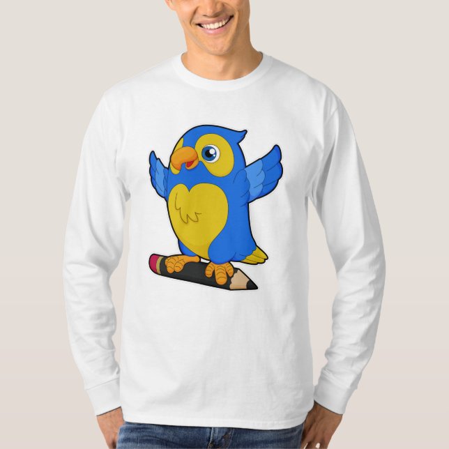 Parrot with Pencil T-Shirt (Front)