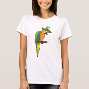 Parrot with Straw hat T-Shirt