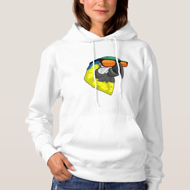 Parrot with Sunglasses Hoodie (Front)