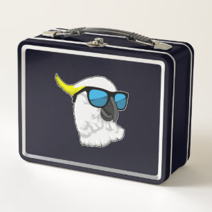 Parrot with Sunglasses Metal Lunch Box