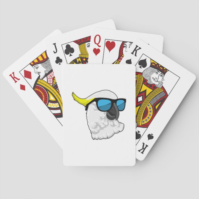 Parrot with Sunglasses Playing Cards (Back)