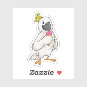 Parrot with Waffle ice cream