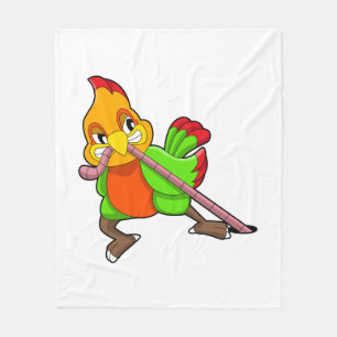 Parrot with Worm Fleece Blanket