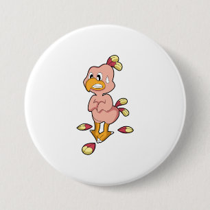 Parrot without Feathers.PNG 3 Inch Round Button