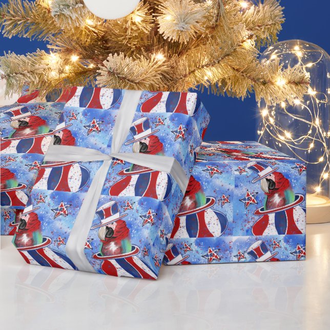 Parrot Wrapping Paper (Holidays)