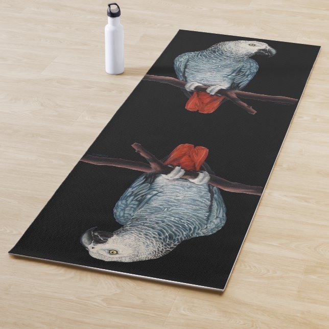 Parrot Yoga Mat Personalized African Grey Gifts (In Situ)