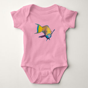 Parrotfish - Abstract Design - Cut out of photo Baby Bodysuit