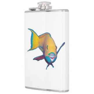 Parrotfish - Abstract Design - Cut out of photo | Hip Flask
