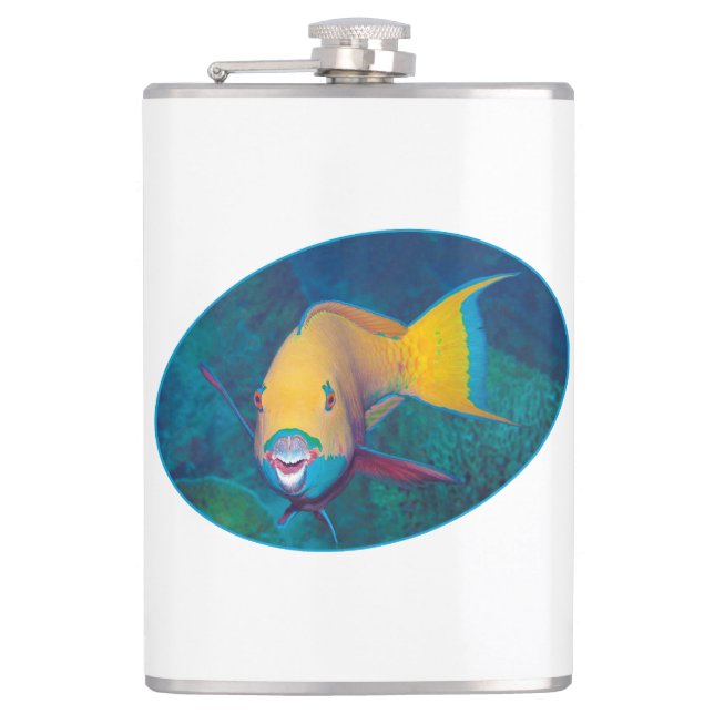 Parrotfish Underwaterphoto - Photographic design | Hip Flask (Front)