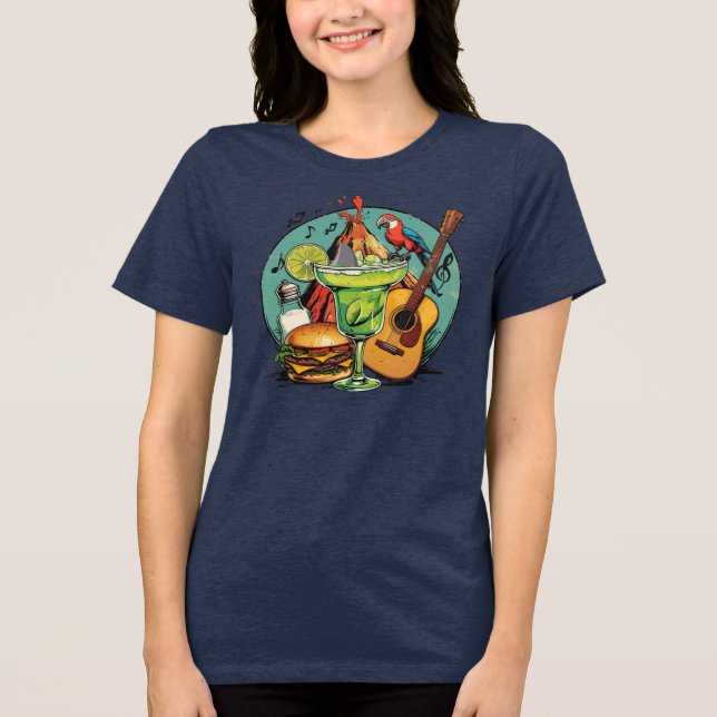Parrothead's Delight Tri-Blend Shirt (Front)